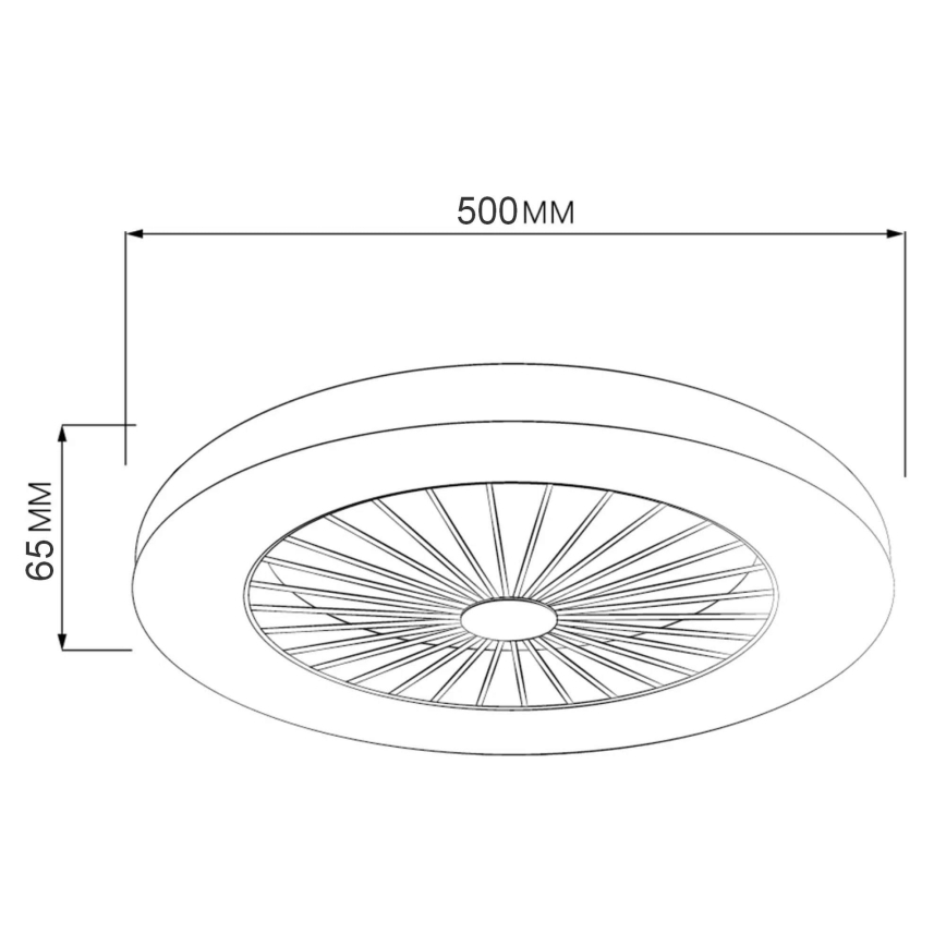 Plafonnier à intensité variable avec ventilateur LIBYA LED/48W/230V 3000-6500K blanc + télécommande