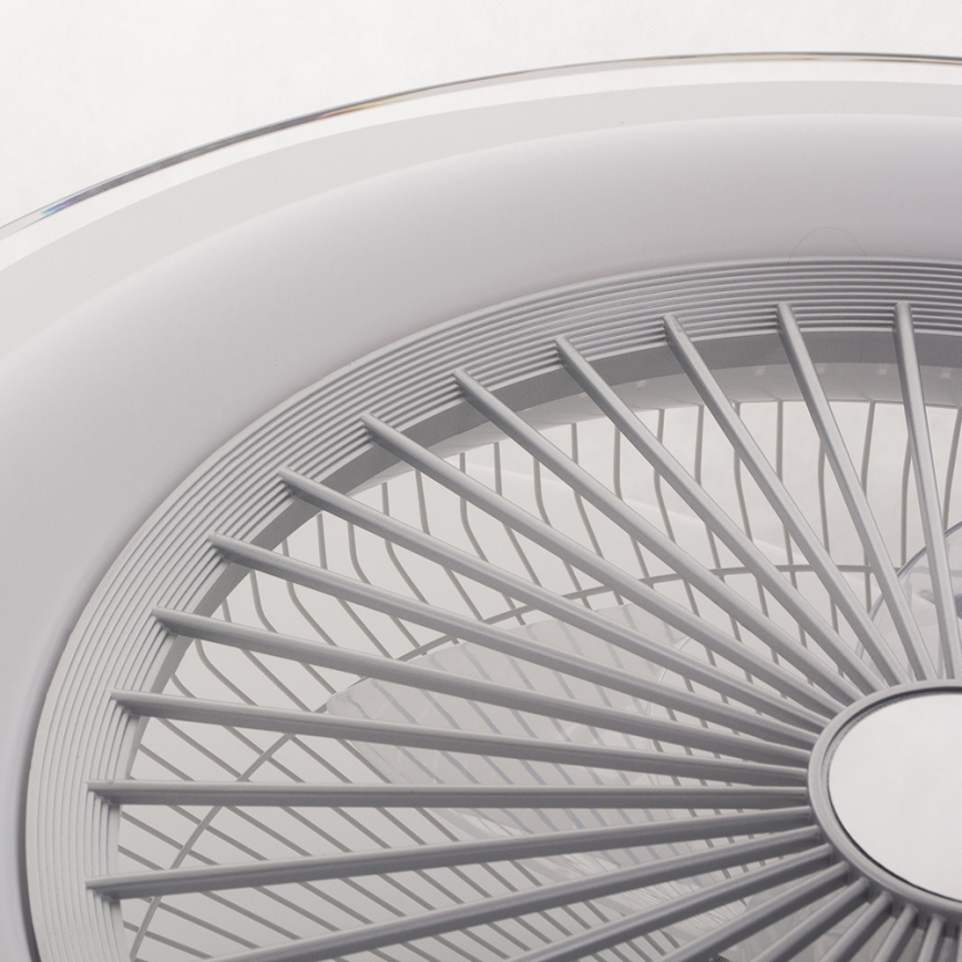 Plafonnier à intensité variable avec ventilateur ZONDA LED/48W/230V 3000-6000K argenté+ télécommande