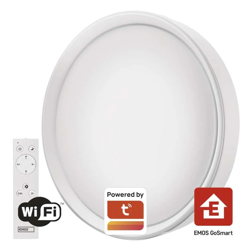 Plafonnier à intensité variable GoSmart LED/30W/230V d. 40 cm 2700-6500K Wi-Fi Tuya + télécommande