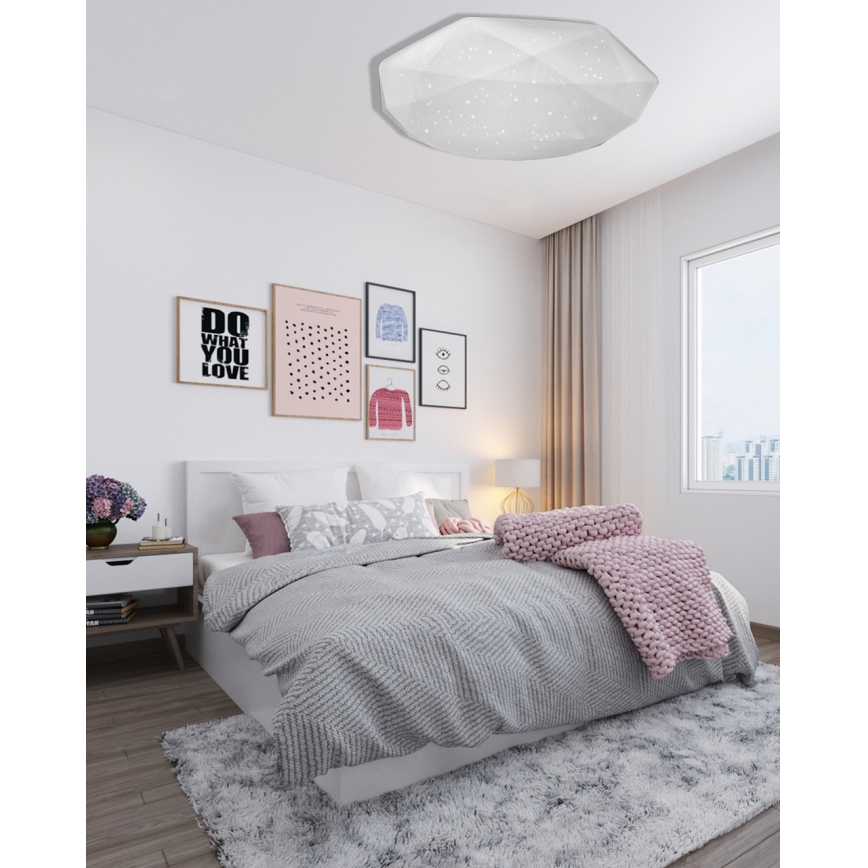 Plafonnier à intensité variable INDUS LED/60W/230V 2700-6500K d. 58 cm + télécommande