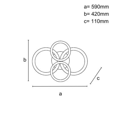 Plafonnier à intensité variable LED/100W/230V 3000-6500K + télécommande