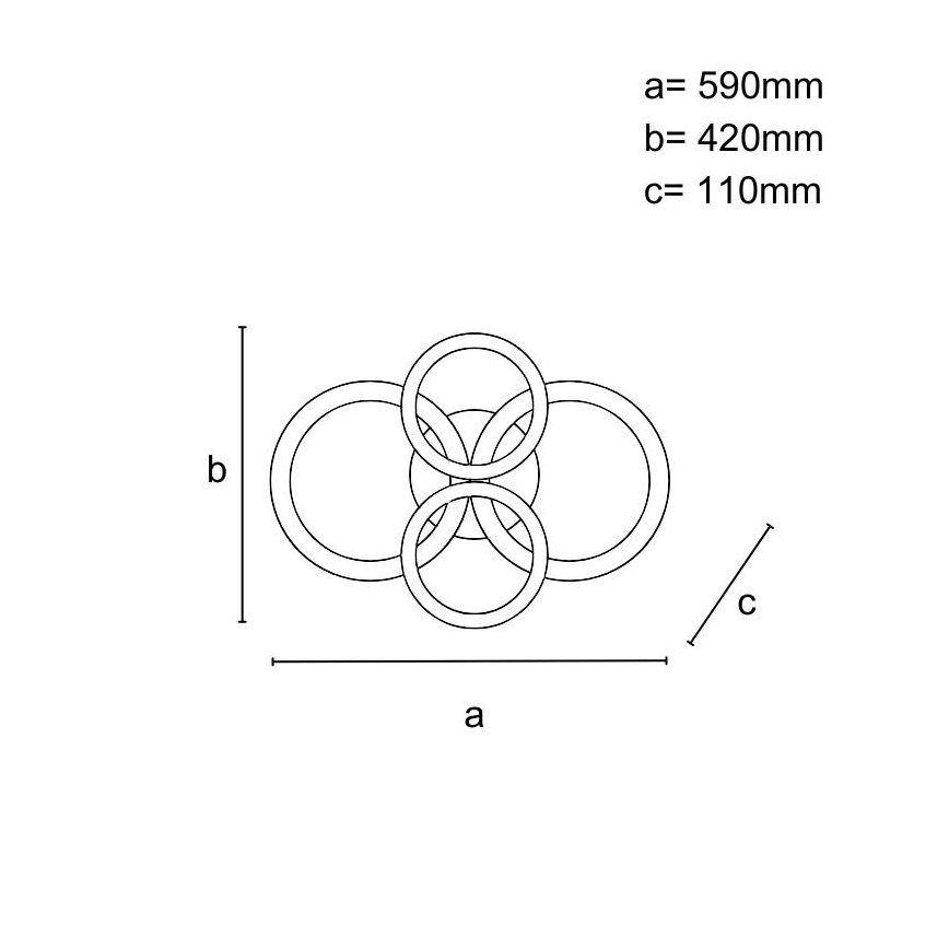 Plafonnier à intensité variable LED/100W/230V 3000-6500K + télécommande