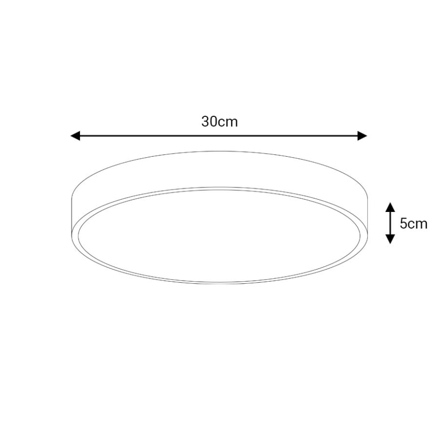 Plafonnier à intensité variable LED/30W/230V 3000-6500K d. 30 cm noir + Télécommande