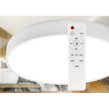 Plafonnier à intensité variable LED/50W/230V 3000-6500K d. 50 cm blanc + Télécommande