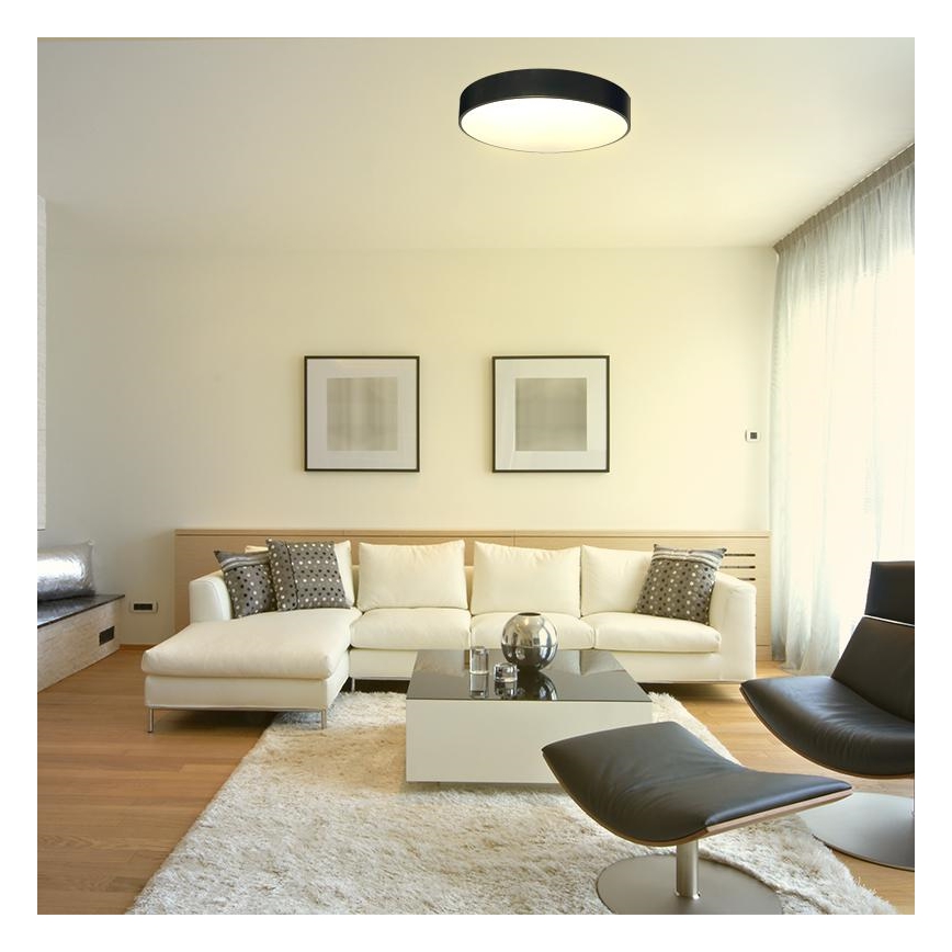 Plafonnier à intensité variable LED/50W/230V 3000-6500K noir + télécommande