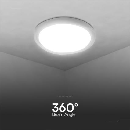 Plafonnier à intensité variable LED/60W/230V 3000-6500K 49,2 cm blanc + télécommande