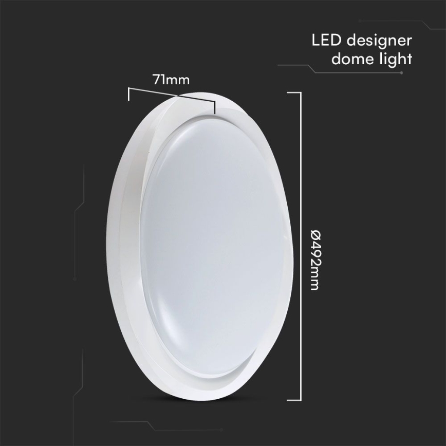 Plafonnier à intensité variable LED/60W/230V 3000-6500K 49,2 cm blanc + télécommande