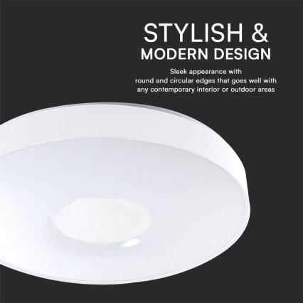 Plafonnier à intensité variable LED/60W/230V 3000-6500K 49,5 cm blanc + télécommande