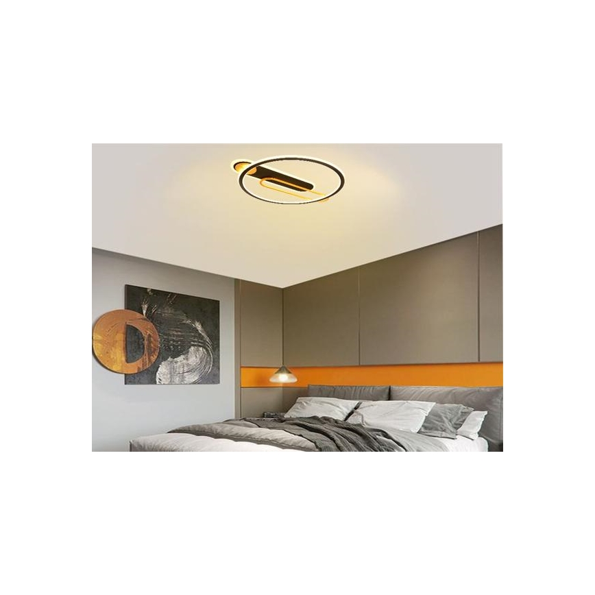 Plafonnier à intensité variable LED/60W/230V 3000-6500K noir + télécommande