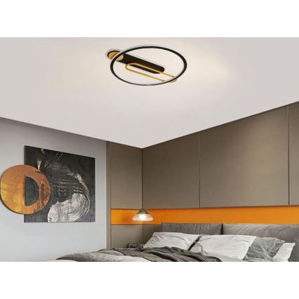 Plafonnier à intensité variable LED/60W/230V 3000-6500K noir + télécommande