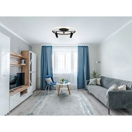 Plafonnier à intensité variable LED/60W/230V 3000-6500K noir + télécommande