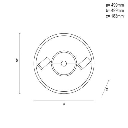 Plafonnier à intensité variable LED/60W/230V 3000-6500K noir + télécommande