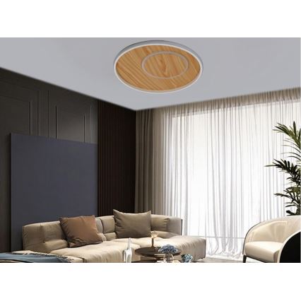 Plafonnier à intensité variable LED/65W/230V 3000-6500K marron + télécommande