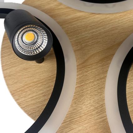 Plafonnier à intensité variable LED/70W/230V 3000-6500K noir/marron + télécommande