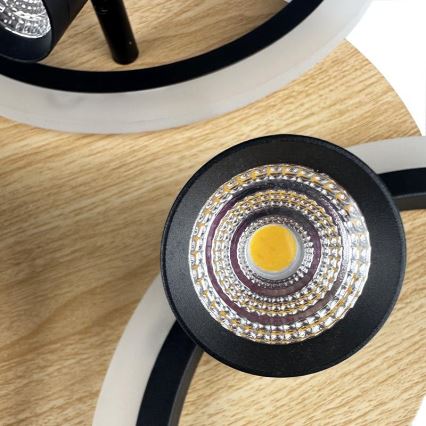 Plafonnier à intensité variable LED/70W/230V 3000-6500K noir/marron + télécommande