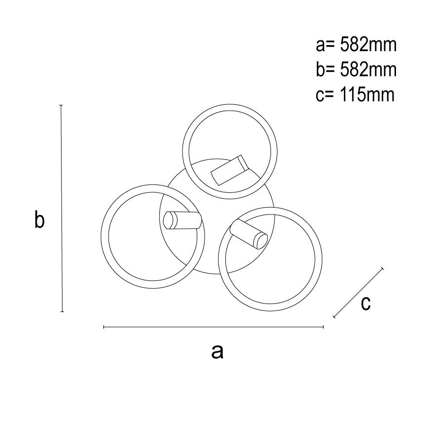 Plafonnier à intensité variable LED/70W/230V 3000-6500K noir/marron + télécommande