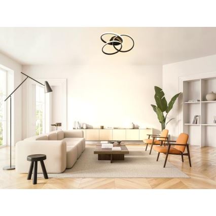 Plafonnier à intensité variable LED/70W/230V 3000-6500K noir + télécommande