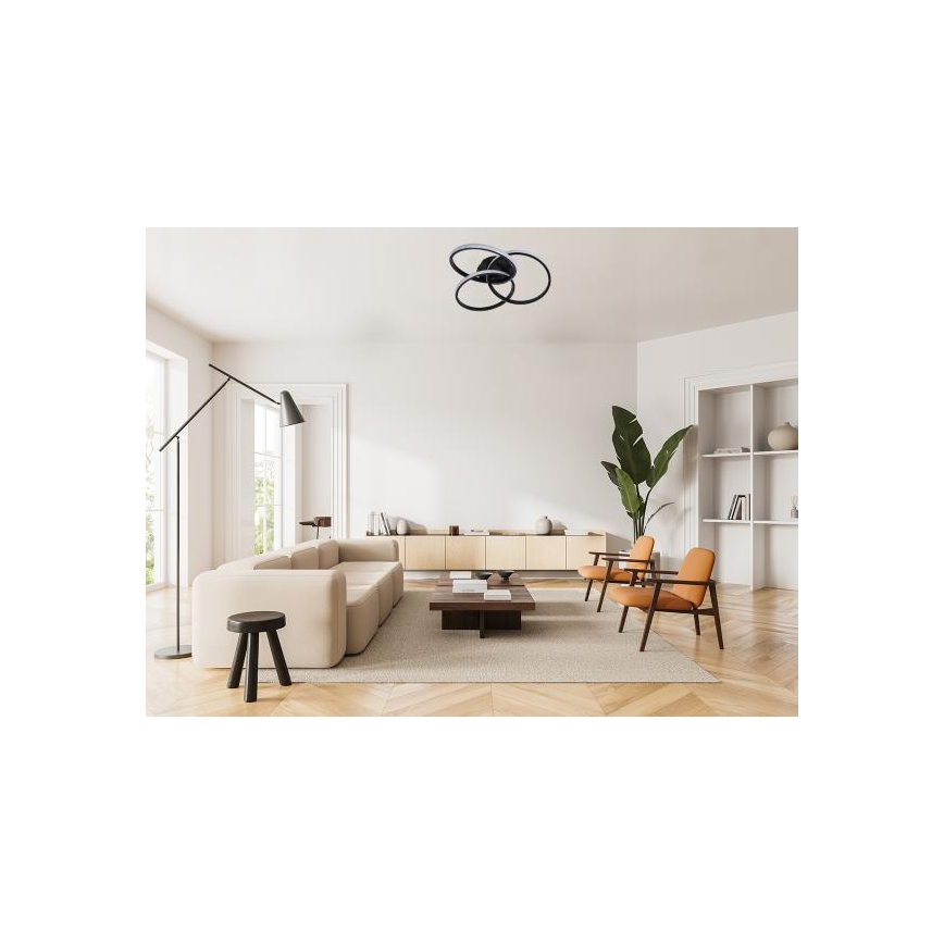 Plafonnier à intensité variable LED/70W/230V 3000-6500K noir + télécommande