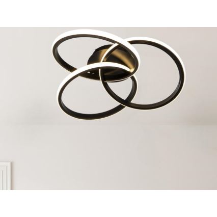 Plafonnier à intensité variable LED/70W/230V 3000-6500K noir + télécommande