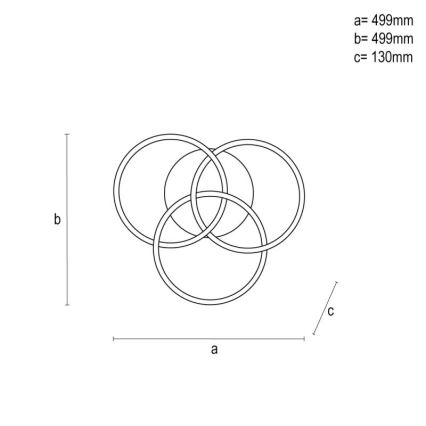Plafonnier à intensité variable LED/70W/230V 3000-6500K noir + télécommande