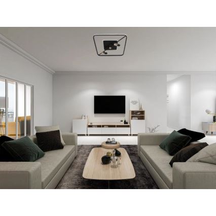 Plafonnier à intensité variable LED/70W/230V 3000-6500K noir + Télécommande