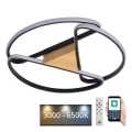 Plafonnier à intensité variable LED/75W/230V 3000-6500K marron/noir + télécommande