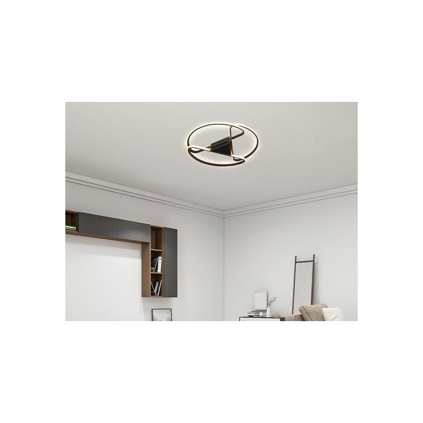 Plafonnier à intensité variable LED/75W/230V 3000-6500K noir + télécommande