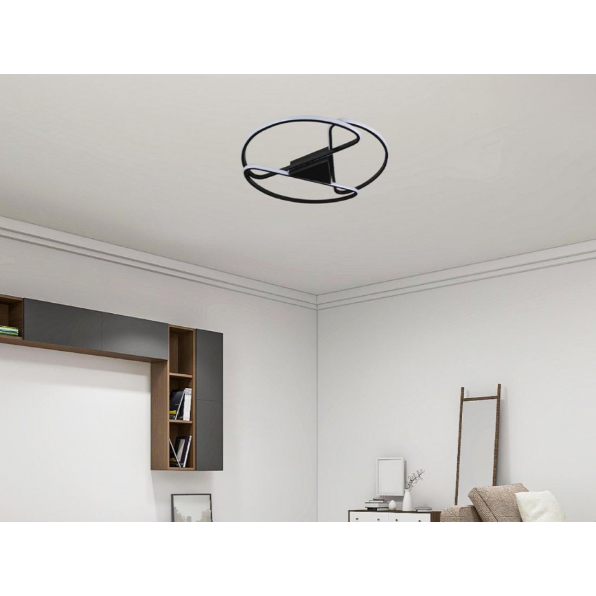 Plafonnier à intensité variable LED/75W/230V 3000-6500K noir + télécommande