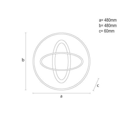 Plafonnier à intensité variable LED/90W/230V 3000-6500K + Télécommande