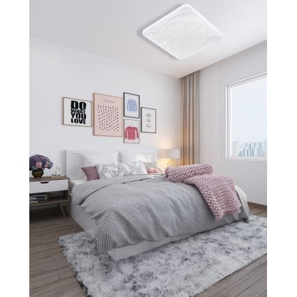 Plafonnier à intensité variable NERIS LED/36W/230V 2700-6500K 43x43 cm + télécommande