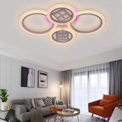 Plafonnier à intensité variable RGB à intensité variable LED/50W/230V 3000-6500K + Télécommande