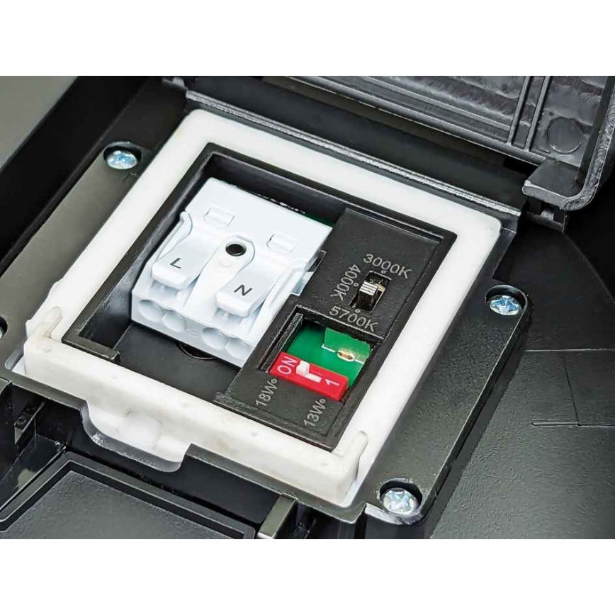 Plafonnier à intensité variable salle de bain VARIO LUMO LED/13/18W/230V 3000/4000/5700K d. 36 cm IP44 noir