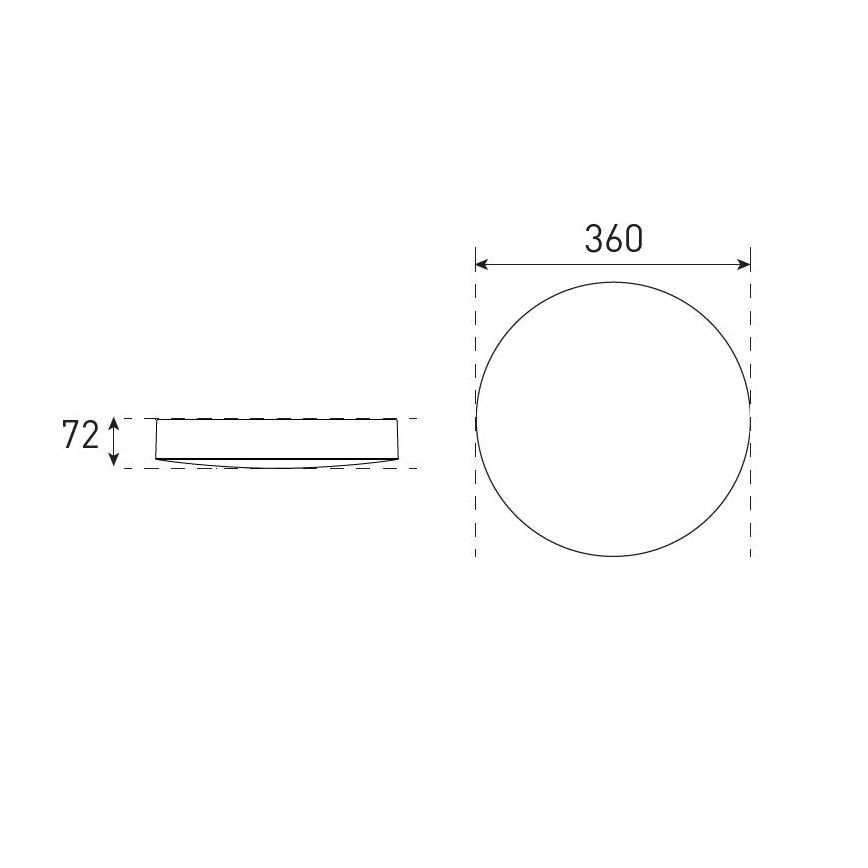 Plafonnier à intensité variable salle de bain VARIO LUMO LED/13/18W/230V 3000/4000/5700K d. 36 cm IP44 noir