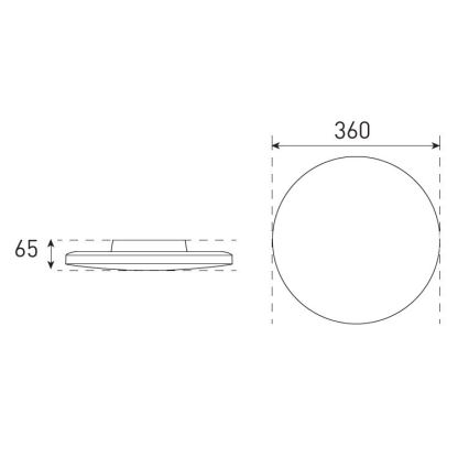 Plafonnier à intensité variable salle de bain VARIO NOVA LED/13/18W/230V 3000/4000/5700K d. 36 cm IP44 noir