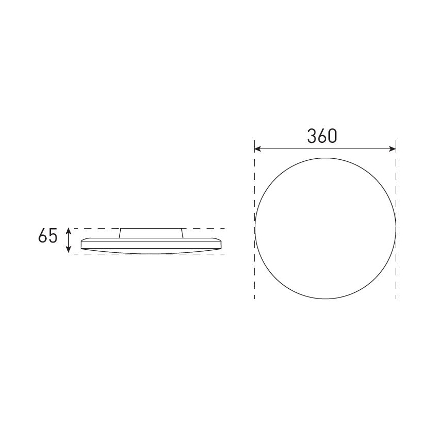 Plafonnier à intensité variable salle de bain VARIO NOVA LED/13/18W/230V 3000/4000/5700K d. 36 cm IP44 noir