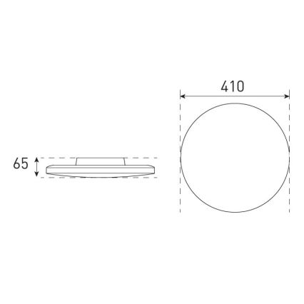 Plafonnier à intensité variable salle de bain VARIO NOVA LED/22/32W/230V 3000/4000/5700K d. 41 cm IP44 noir