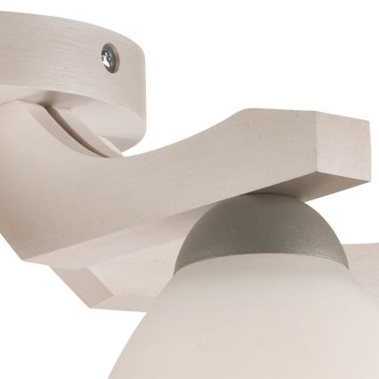 Plafonnier ADRIANO 5xE27/60W/230V en hêtre
