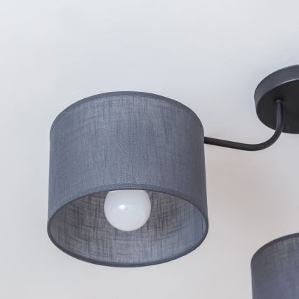 Plafonnier affleurant ALBA 3xE27/15W/230V gris