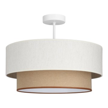 Plafonnier affleurant NATIA 1xE27/60W/230V Ø 45 cm blanc/marron
