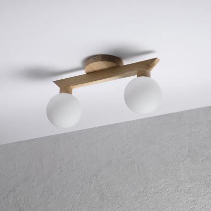 Plafonnier ANTONIO 2xG9/5W/230V chêne/blanc