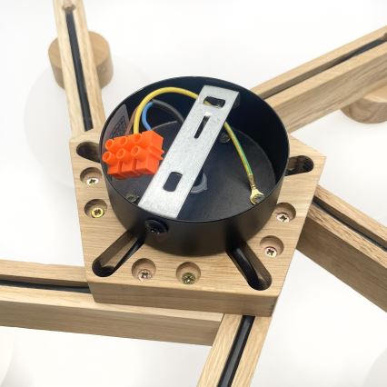 Plafonnier ANTONIO 5xG9/5W/230V chêne/blanc