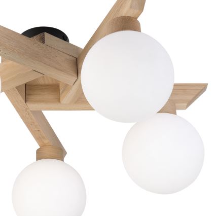 Plafonnier ANTONIO 5xG9/5W/230V chêne/blanc