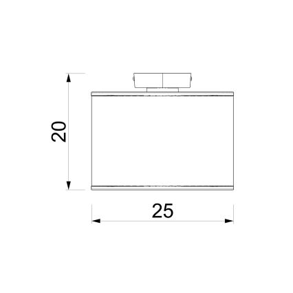 Plafonnier ARDEN 1xE27/15W/230V Ø 25 cm noir