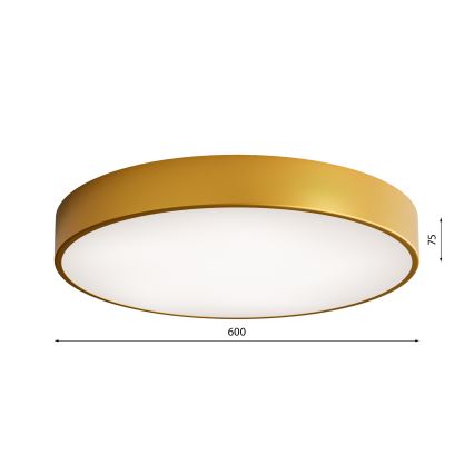 Plafonnier avec détecteur de mouvement et capteur crépusculaire CLEO 5xE27/24W/230V Ø 60 cm doré