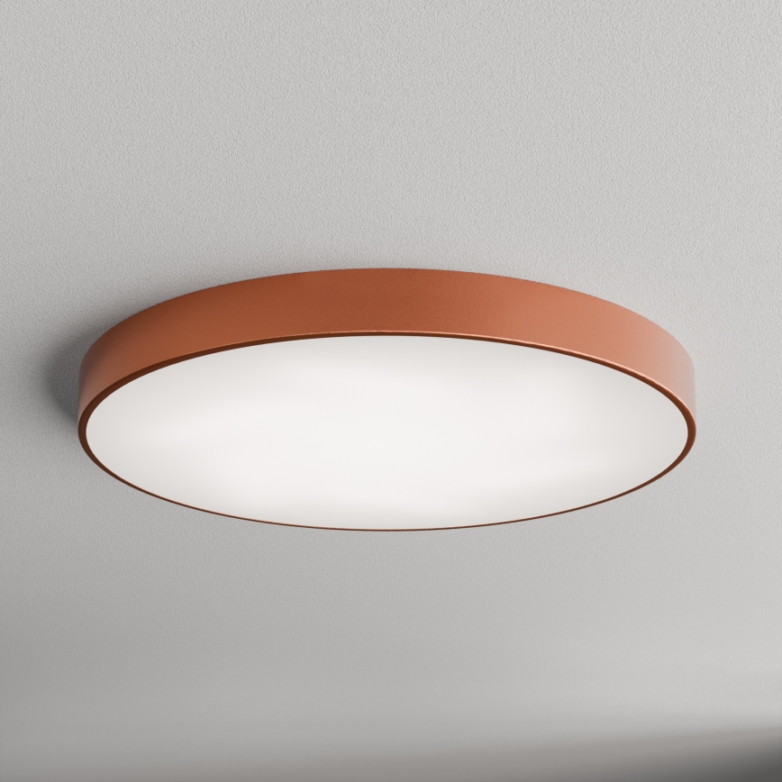 Plafonnier CLEO 6xE27/24W/230V Ø 80 cm, finition cuivrée, avec détecteur de mouvement et capteur crépusculaire