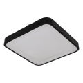 Plafonnier avec détecteur WILTON 2xE27/60W/230V 33x33 cm noir