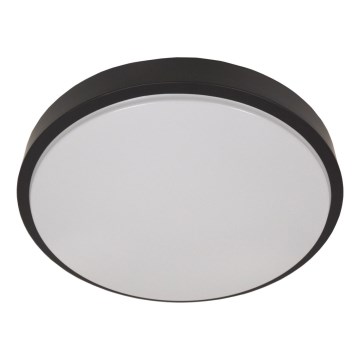 Plafonnier avec détecteur WILTON 2xE27/60W/230V Ø 33 cm noir