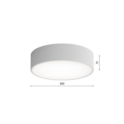 Plafonnier avec un détecteur CLEO 2xE27/24W/230V d. 30 cm gris
