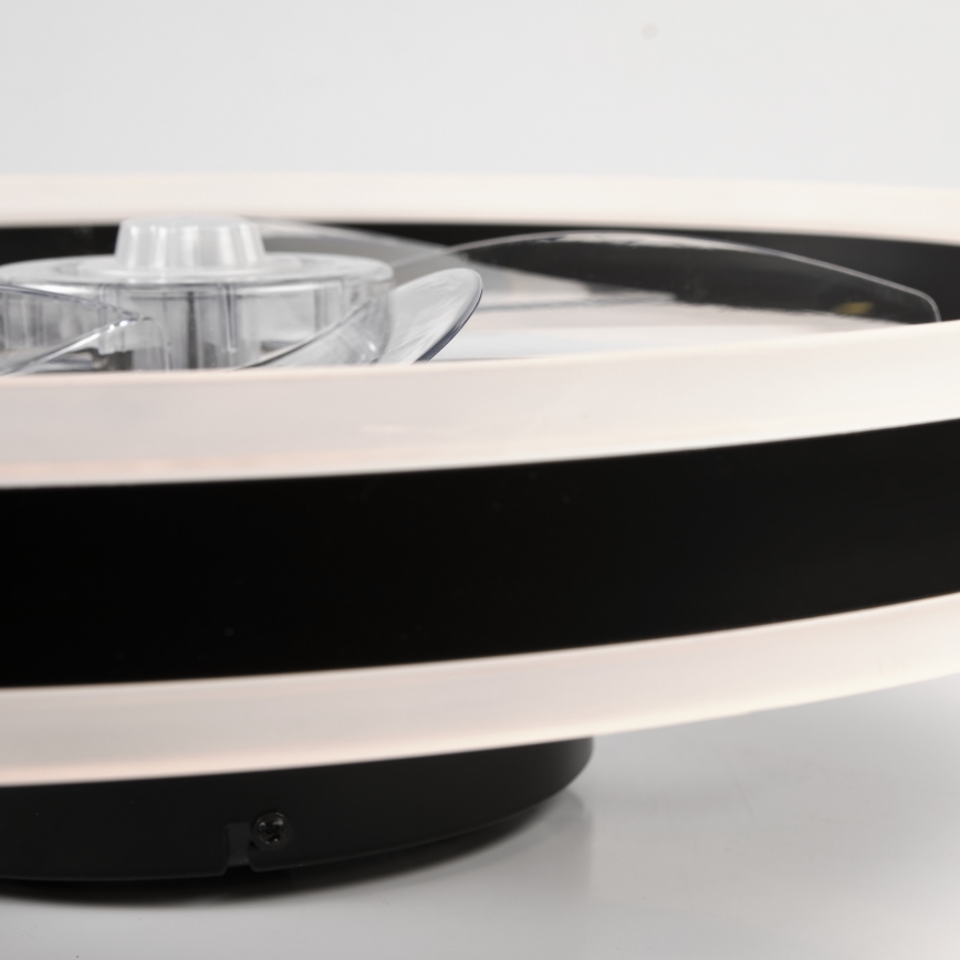 Plafonnier à intensité variable avec ventilateur APOLLO LED/38W/230V noir + Télécommande
