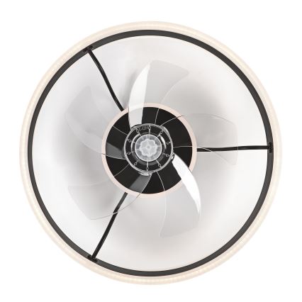 Plafonnier à intensité variable avec ventilateur APOLLO LED/38W/230V noir + Télécommande